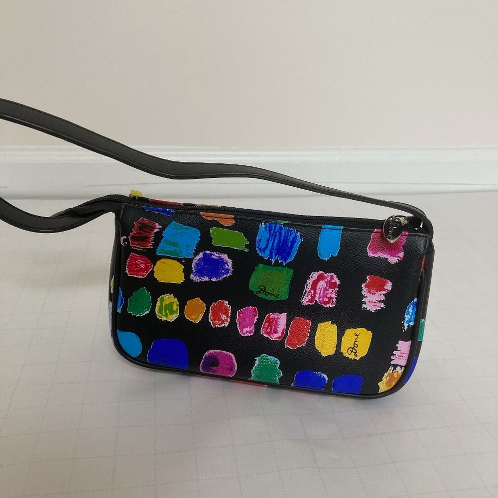 Done Small Abstract Handbag Purse Zippered